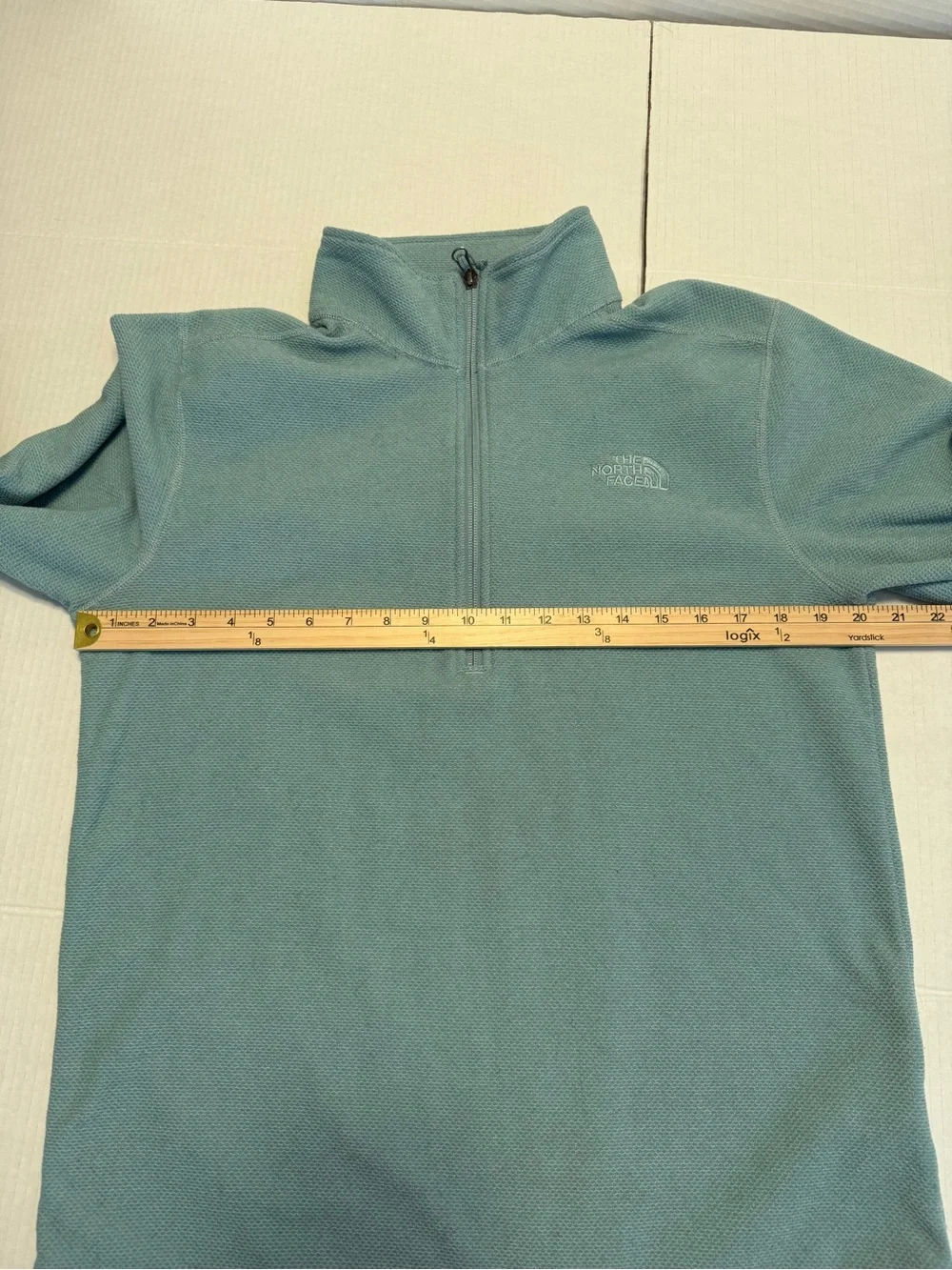 The North Face Textured Cap Rock 1/4 Zip Fleece Men’s M Tourmaline Blue NF0A3YR1